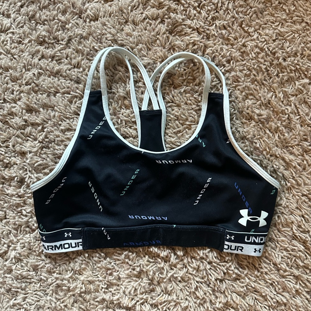 Under Amour Girls Sports Bra. Side Youth Large. EUC.